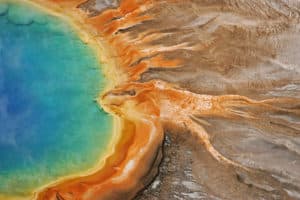 Grand Prismatic Yellowstone National Park Aerial View