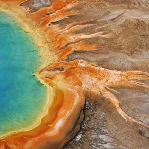 Grand Prismatic Yellowstone National Park Aerial View